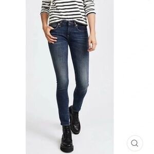 R13 Kate Skinny Jeans Size 28 Seattle Vintage Ripped Mid Weight Stretch Italy